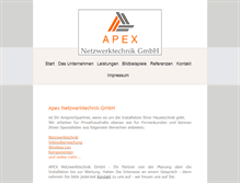 Tablet Screenshot of apex-gmbh.net